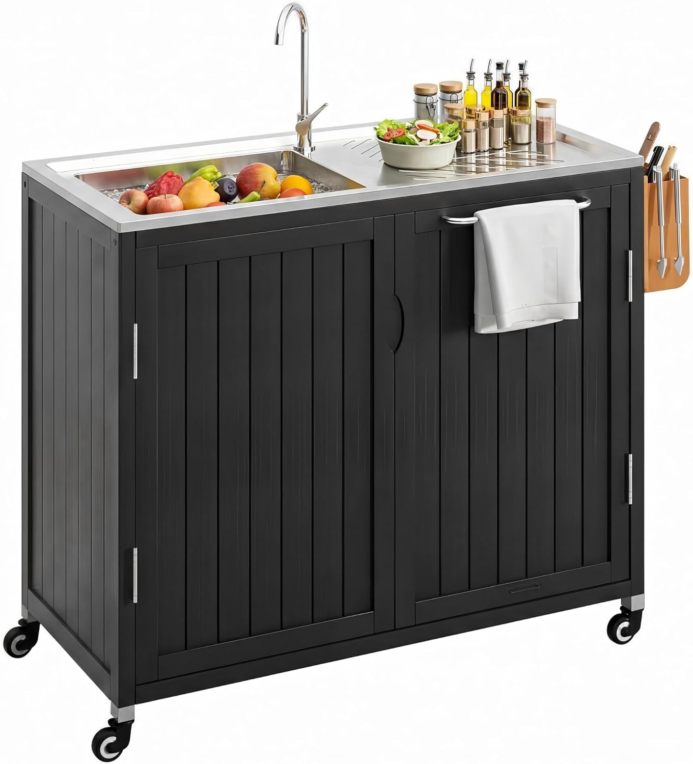 Kitchen Appliances Organizer - Outdoor Kitchen Island with 304 Stainless