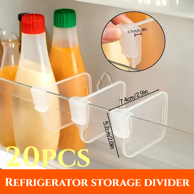 Kitchen Appliances Organizer - 5-20PCS Sturdy Clear Refrigerator Organizer Dividers