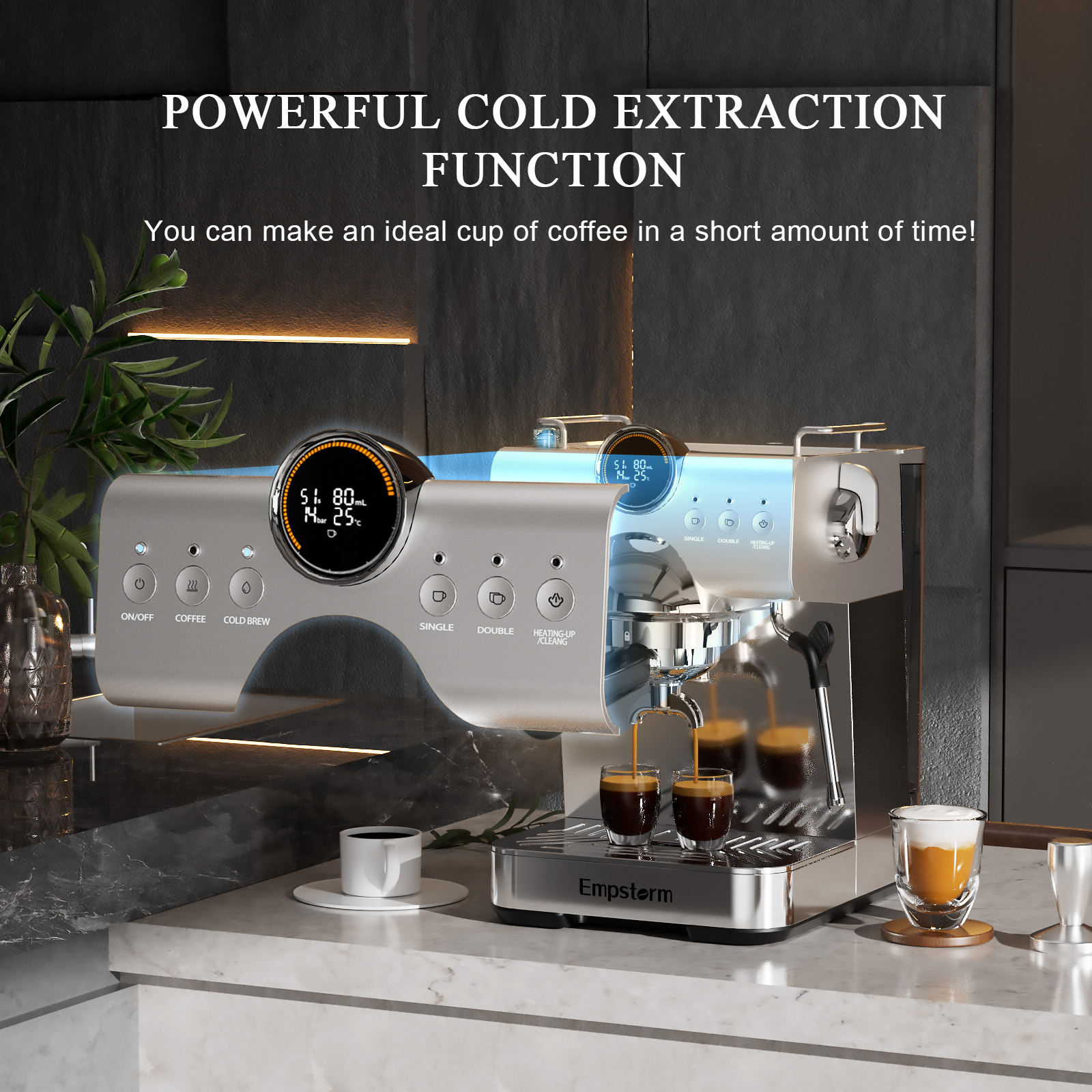 Empstorm Factory Price Double- - Espresso Machine Semi Auto ulasan dan harga