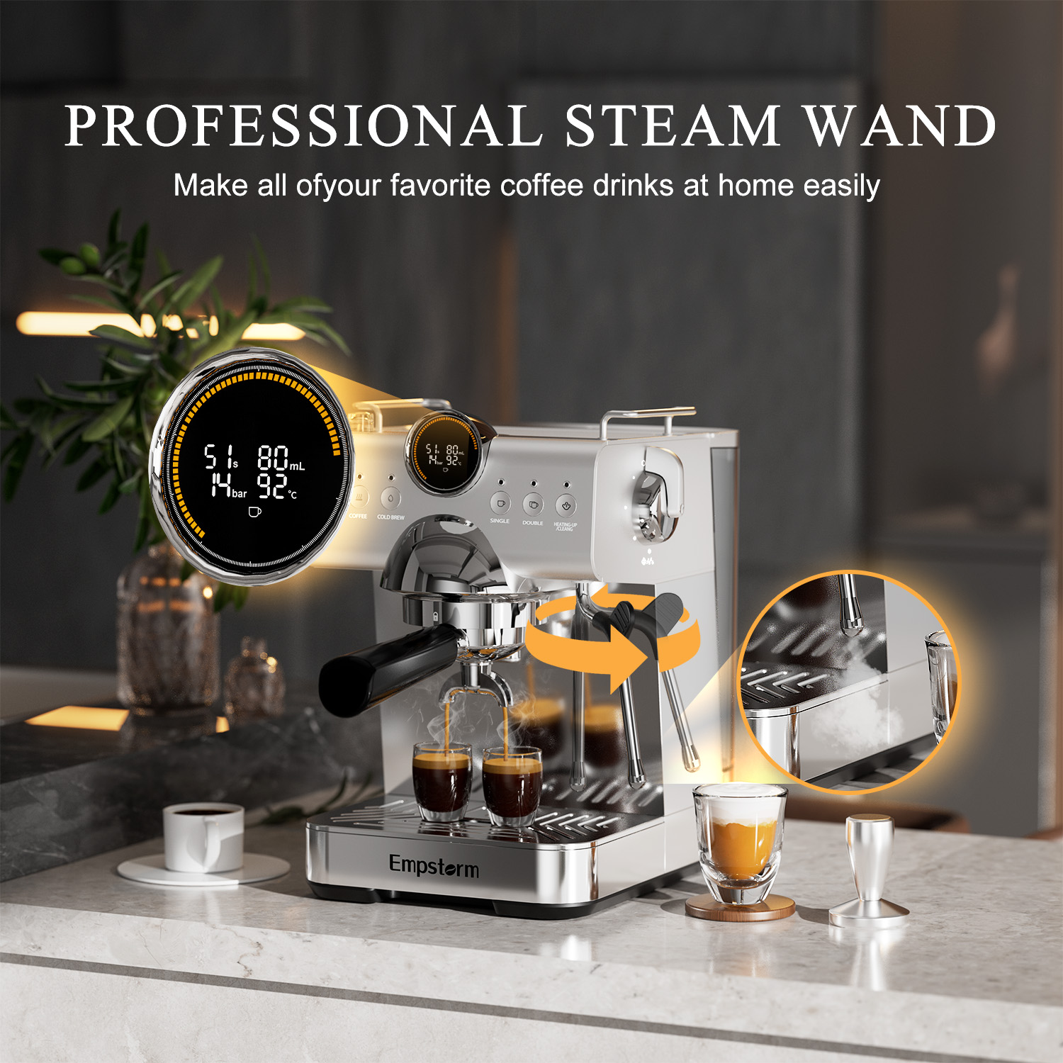 Empstorm Factory Price Double- - Espresso Machine Semi Auto ulasan dan harga