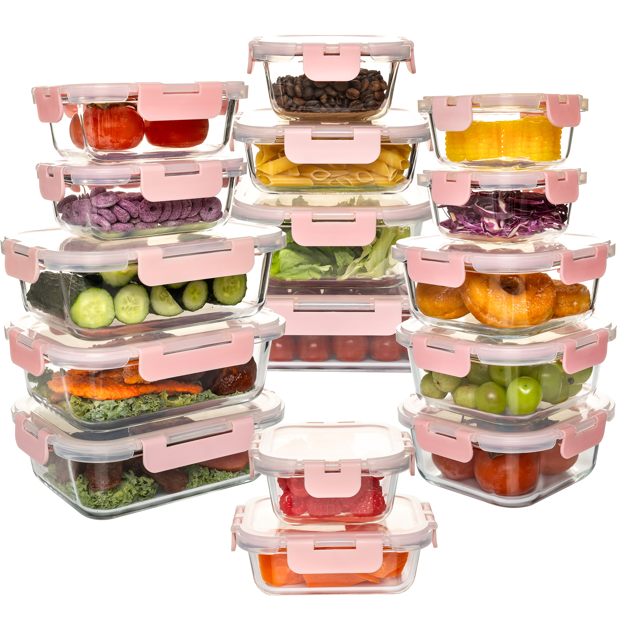 16-Piece Glass Food Storage Co - Kitchen Appliances Organizer ulasan dan harga