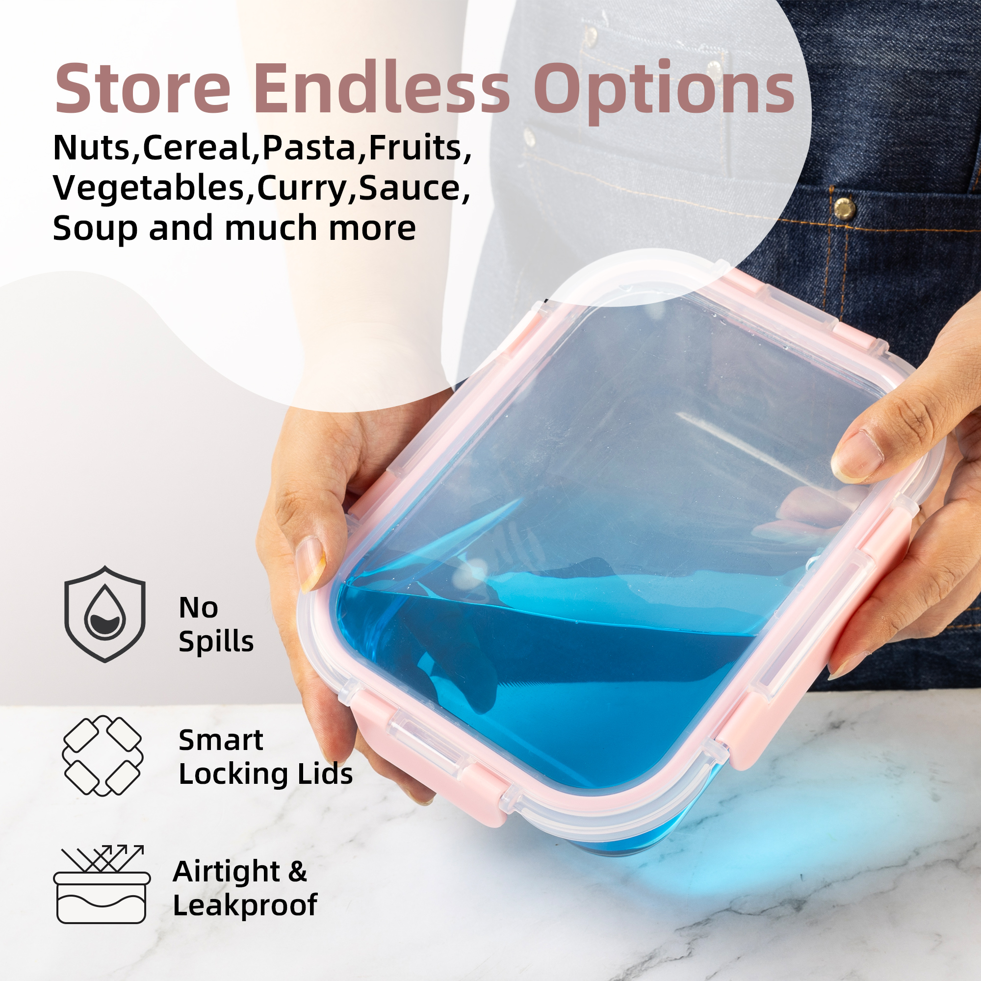 16-Piece Glass Food Storage Co - Kitchen Appliances Organizer ulasan dan harga