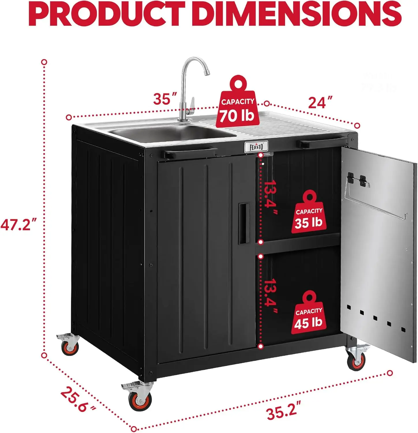 Outdoor Kitchen Island with St - Kitchen Appliances Organizer ulasan dan harga