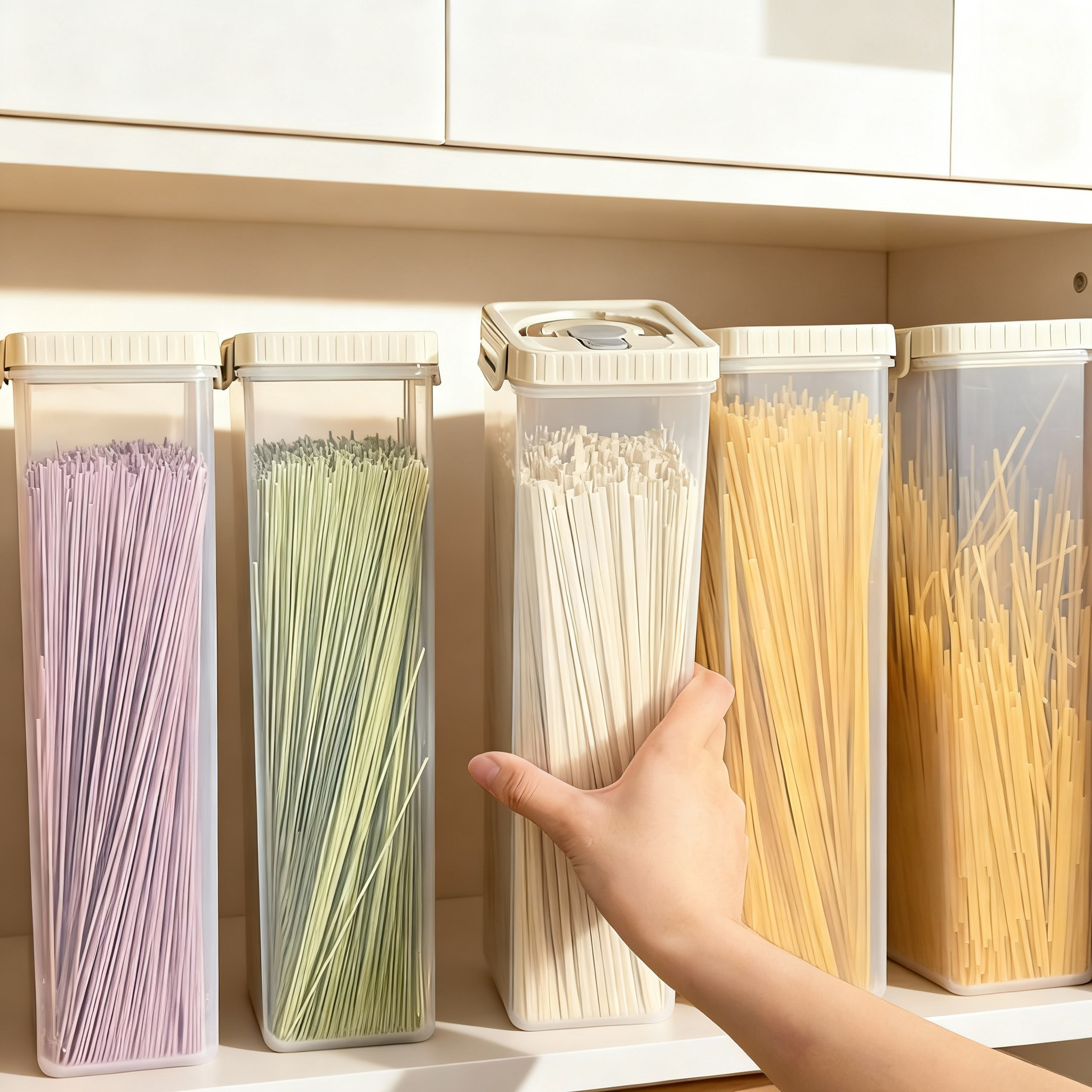 Noodles Sealed Storage Box Wit - Kitchen Appliances Organizer ulasan dan harga