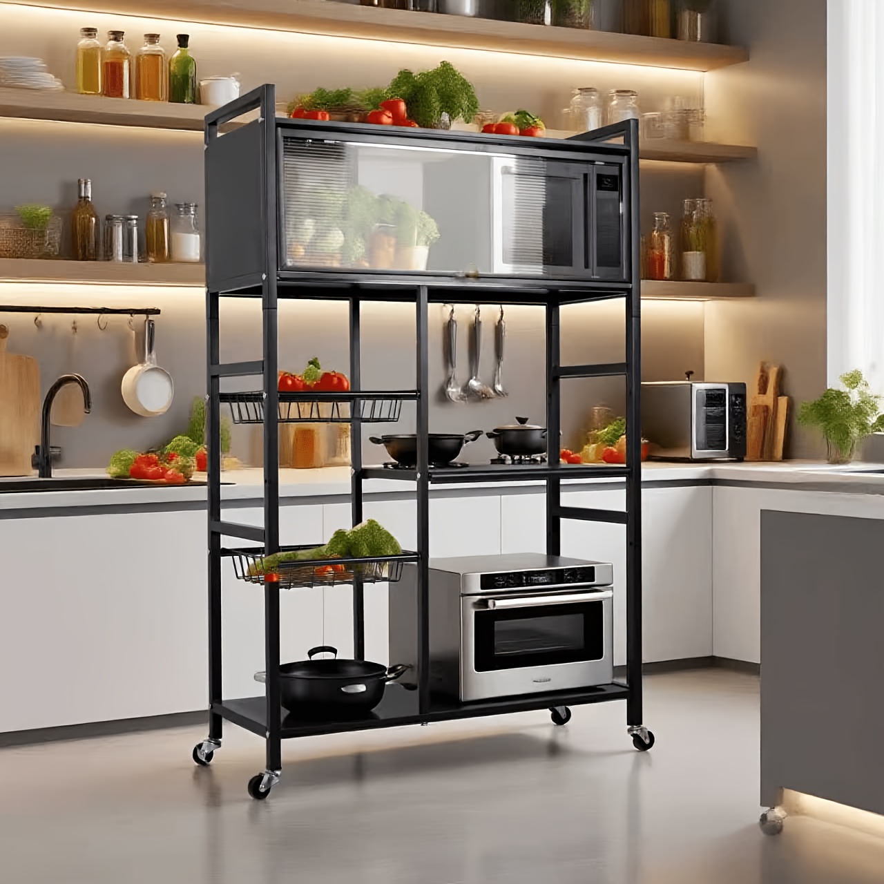 us1pc Movable Storage Rack, Ad - Kitchen Appliances Organizer ulasan dan harga
