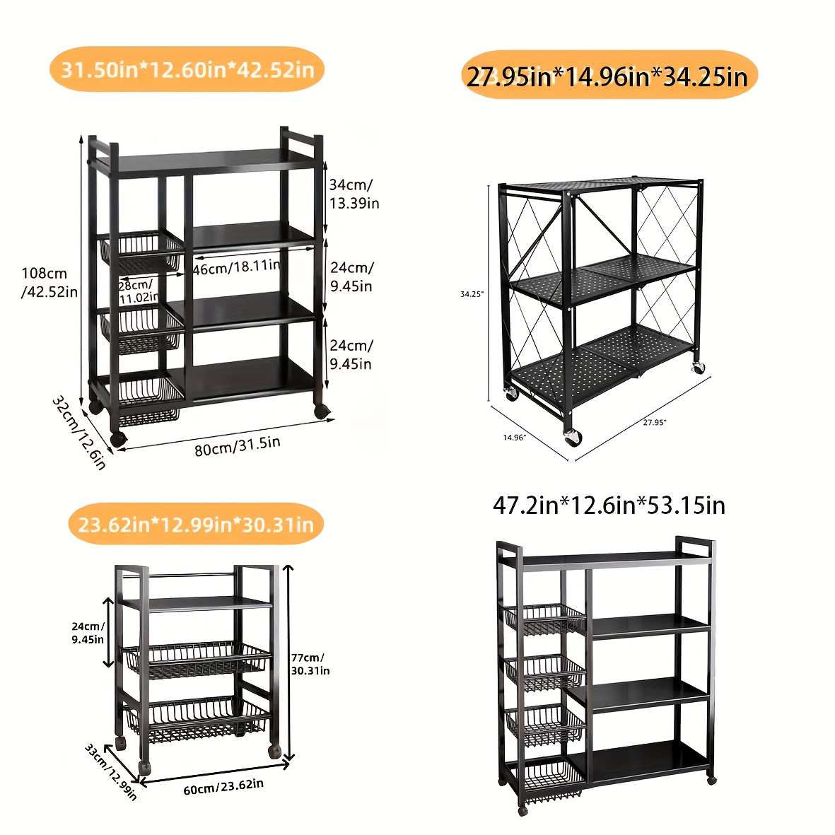 us1pc Movable Storage Rack, Ad - Kitchen Appliances Organizer ulasan dan harga