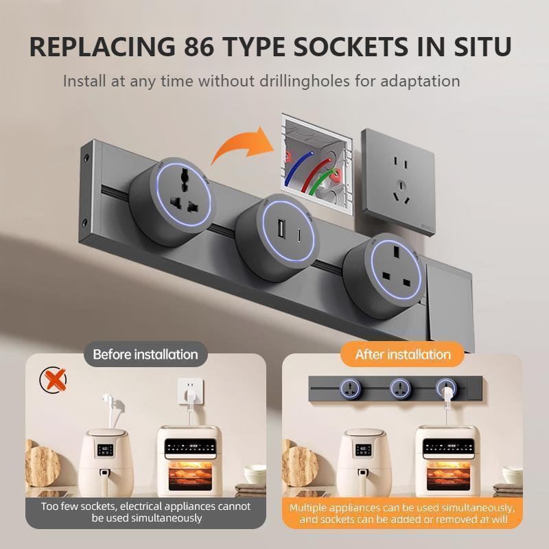 Track Socket With Switch High- - Kitchen Appliances Uk ulasan dan harga