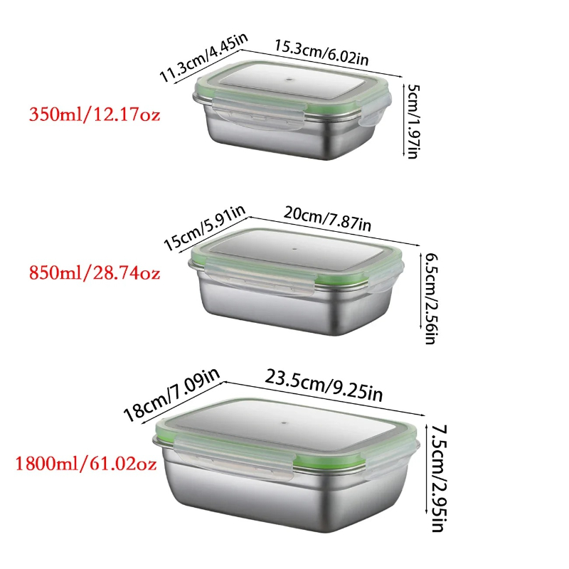 304 Stainless Steel Lunch Box  - Kitchen Appliances Organizer ulasan dan harga