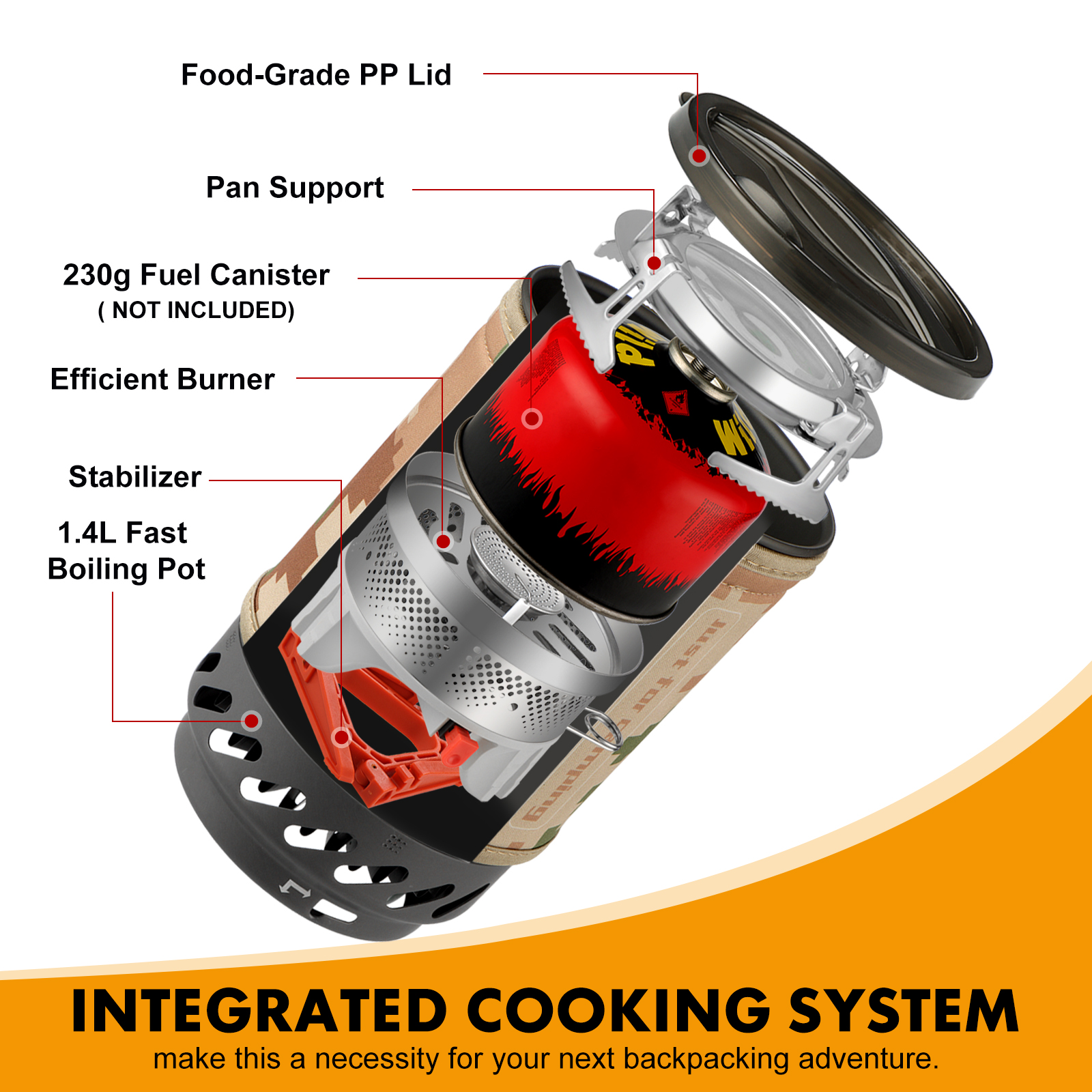 1.4L Portable Cooking System W - Kitchen Appliances Gas Stove ulasan dan harga