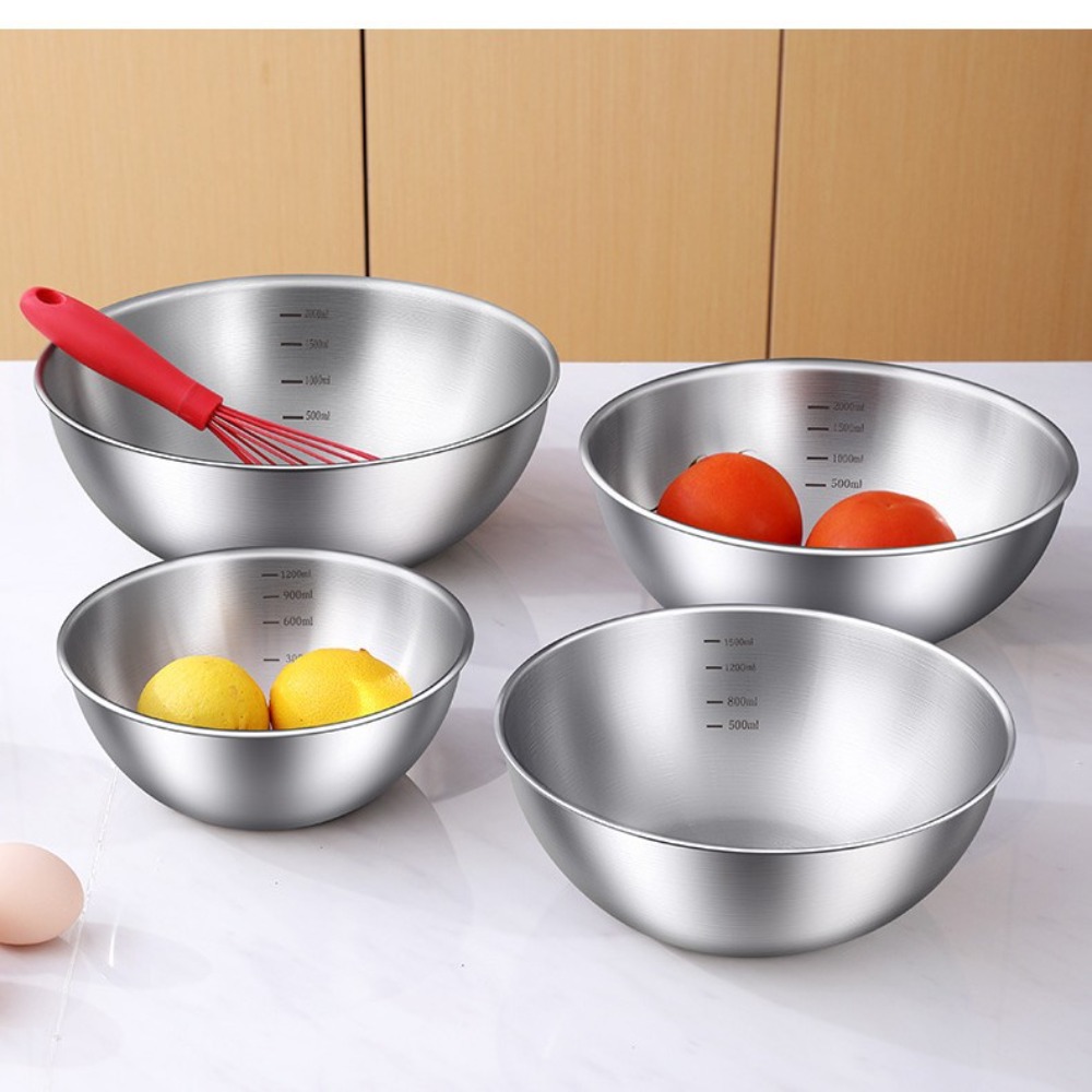 3pcs Stainless Steel Bowl Set  - Kitchen Appliances Organizer ulasan dan harga