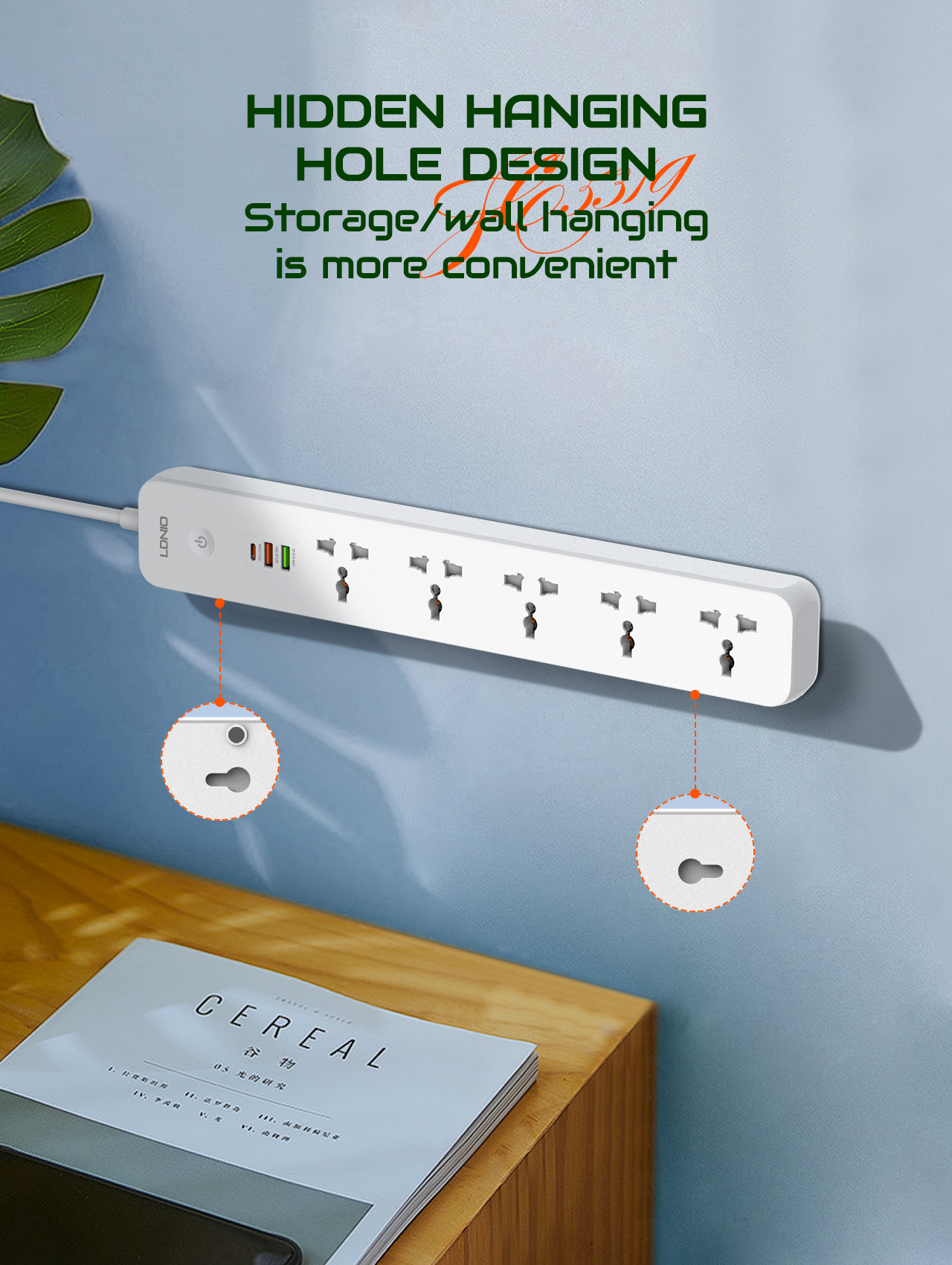 LDNIO 2500W Power Strip with 5 - Kitchen Appliances Uk ulasan dan harga
