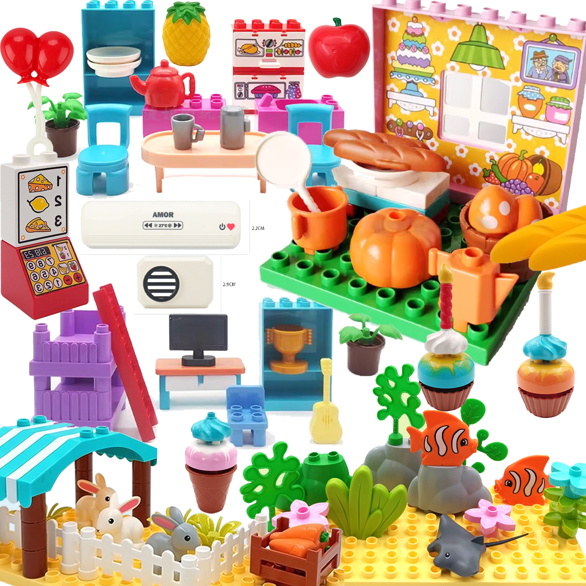 Large Building Blocks Scene Ac - Kitchen Appliances To Gift ulasan dan harga