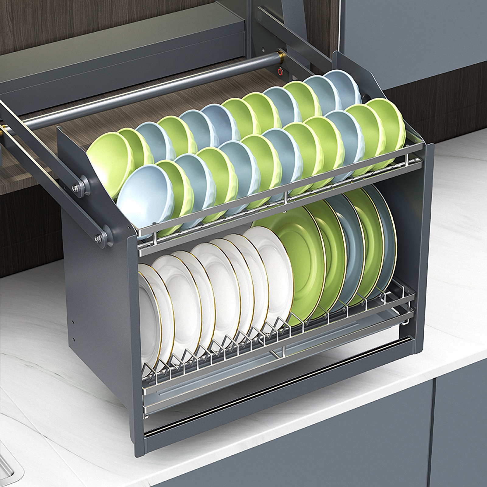AngelParticle Smart Pull-Down  - Kitchen Appliances Organizer ulasan dan harga