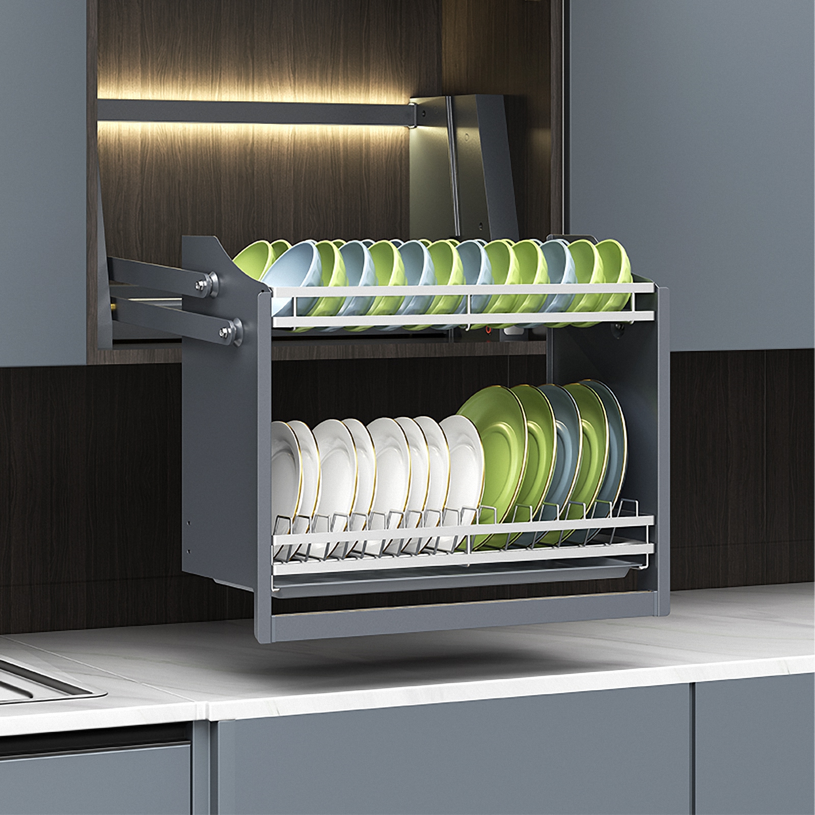 AngelParticle Smart Pull-Down  - Kitchen Appliances Organizer ulasan dan harga
