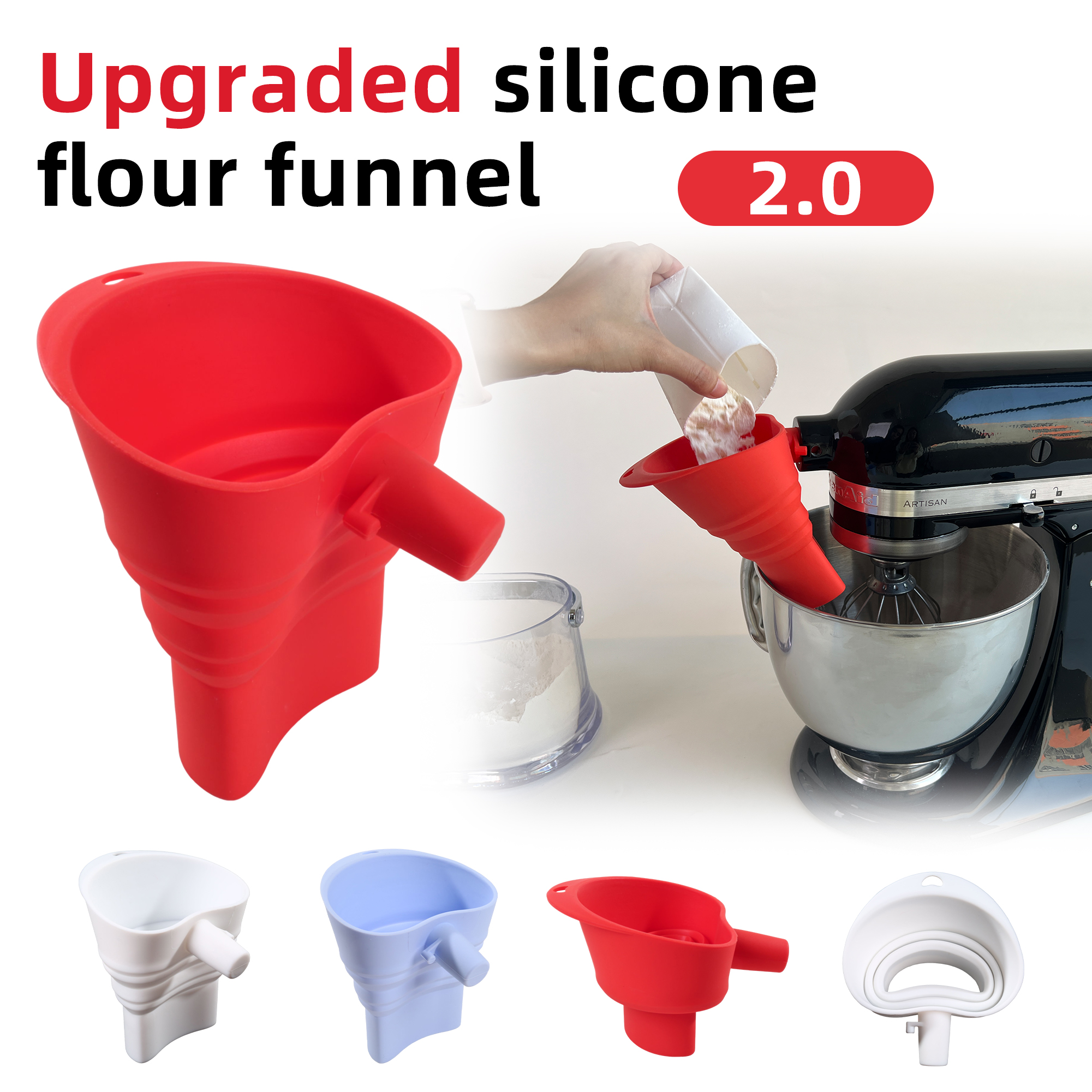 1/3pcs mix Silicone Flour Funn - Kitchen Appliances Australia ulasan dan harga