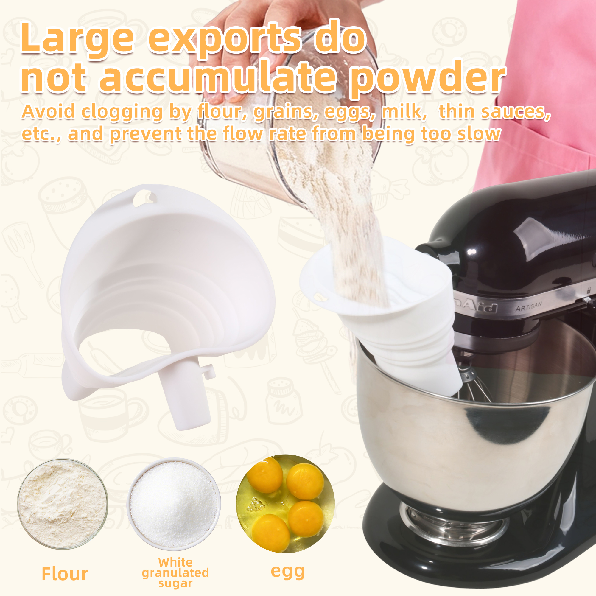 1/3pcs mix Silicone Flour Funn - Kitchen Appliances Australia ulasan dan harga
